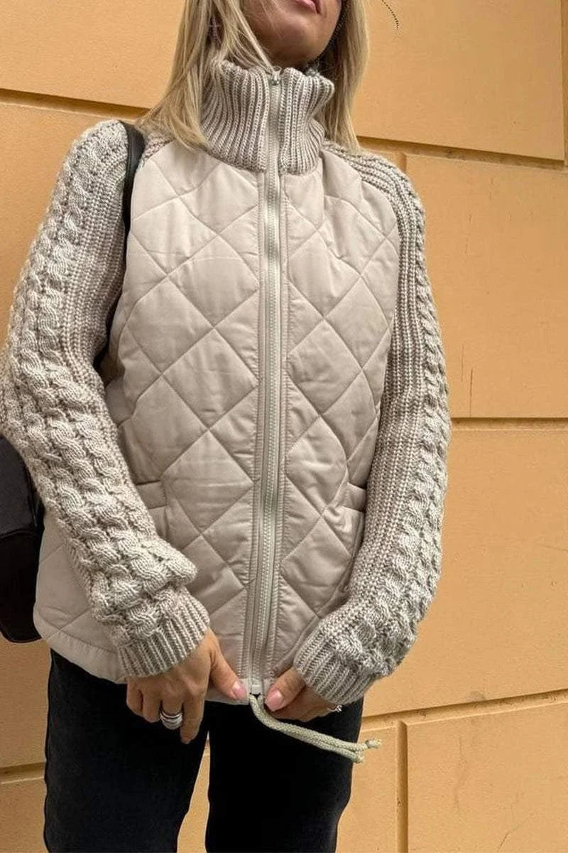 Belina™ | Casual Patchwork Jas met Rits
