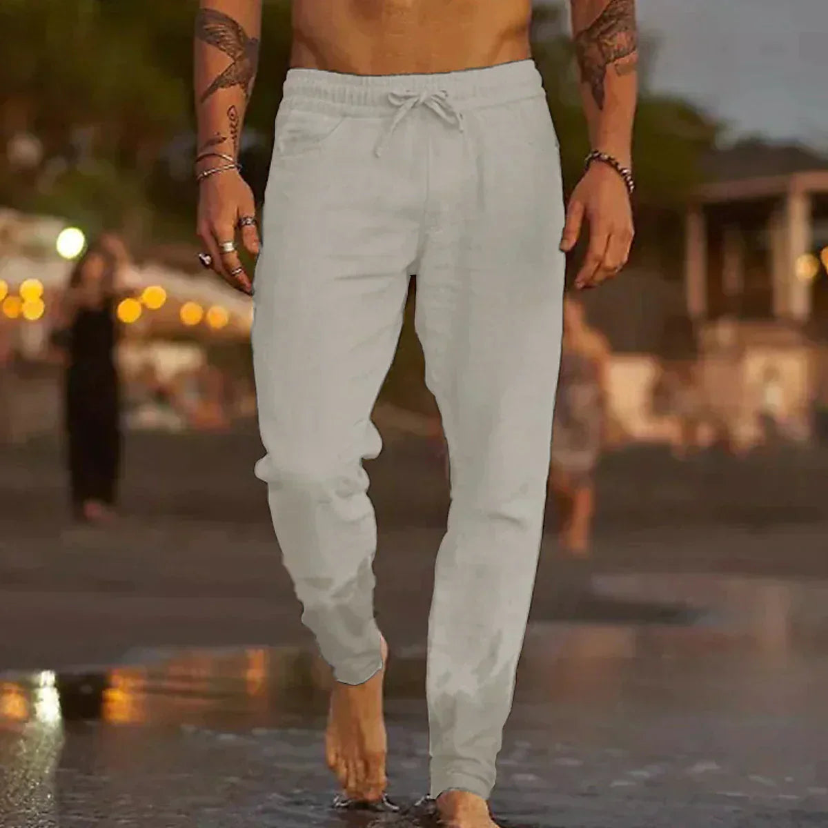 Virgil™ | Linnen strandbroek