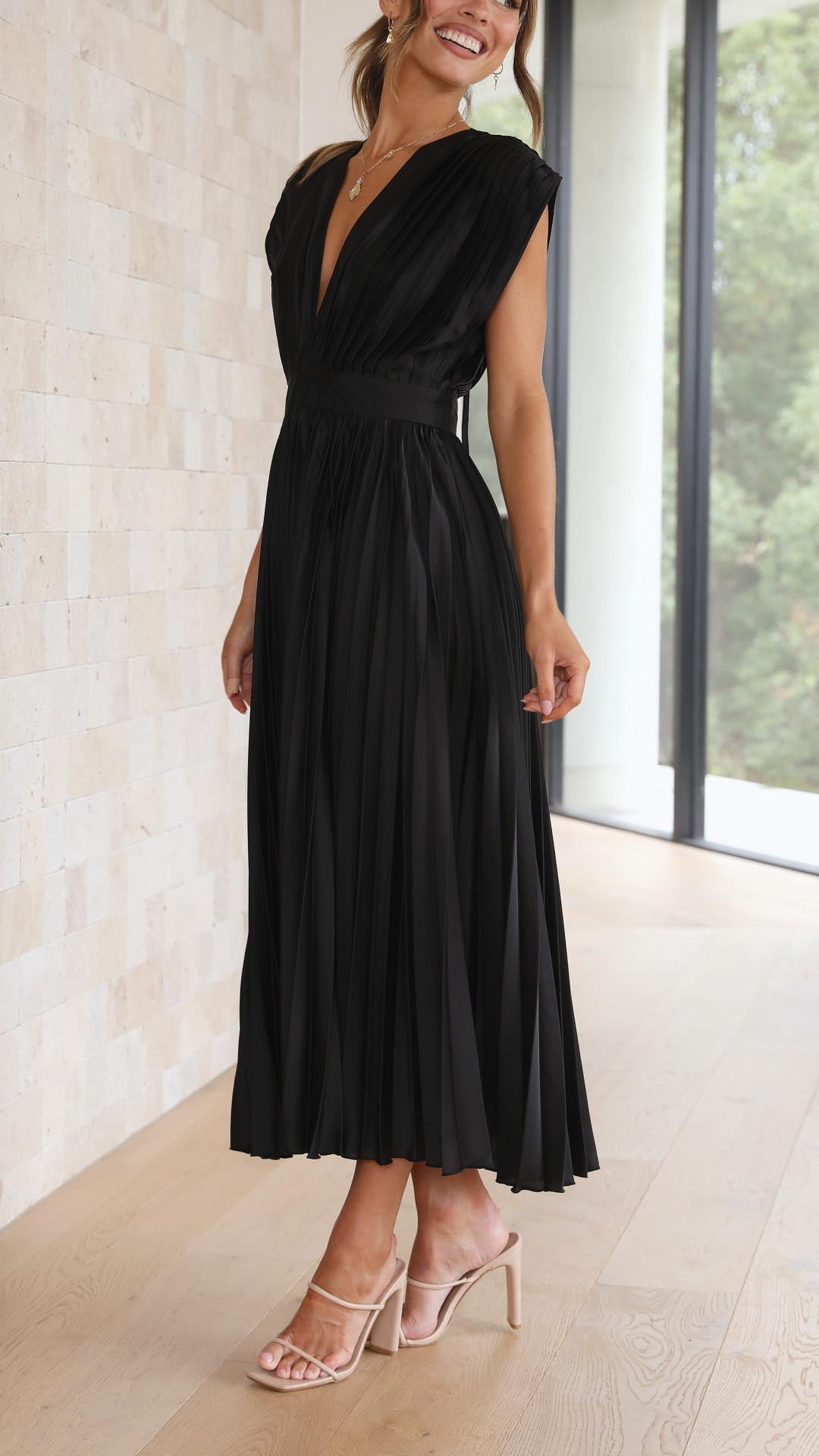 Maria™ | Elegant Geplooide Jurk