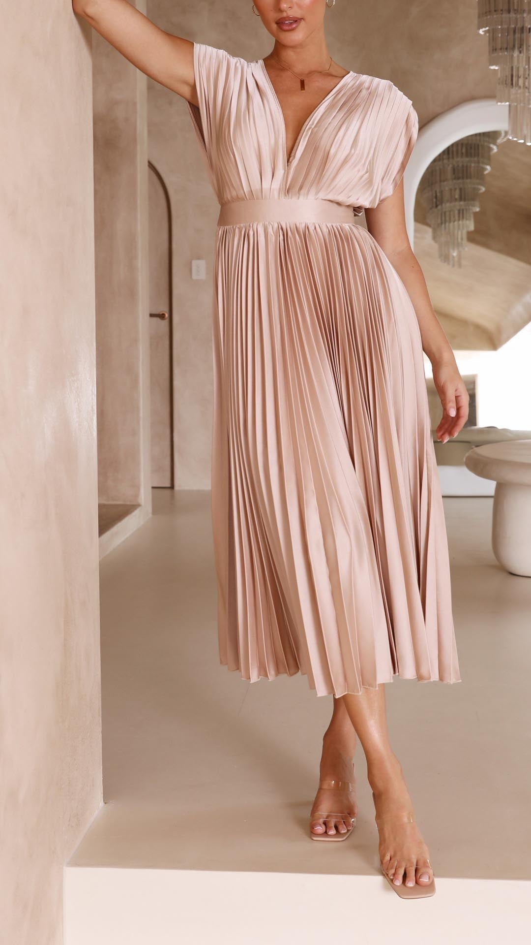 Maria™ | Elegant Geplooide Jurk