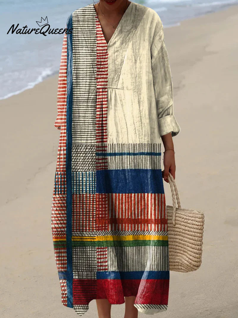 Rhea™ | Patchwork jurk