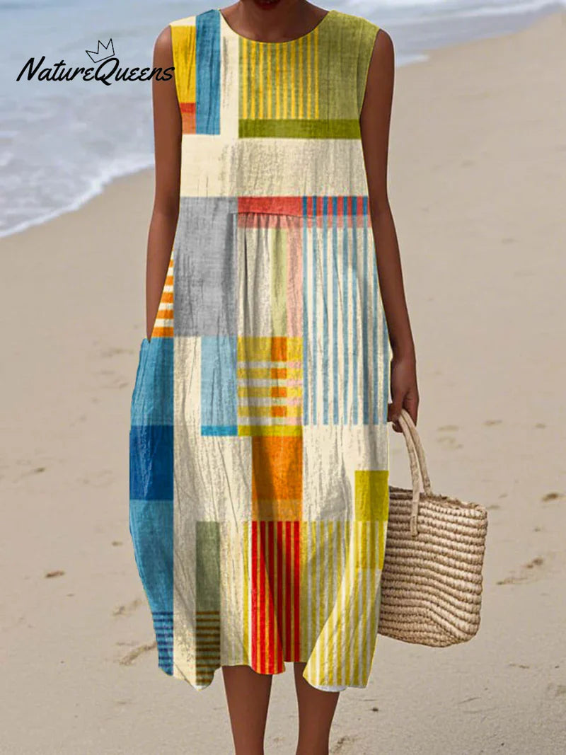 Poppy™ | Moderne Patchwork Jurk
