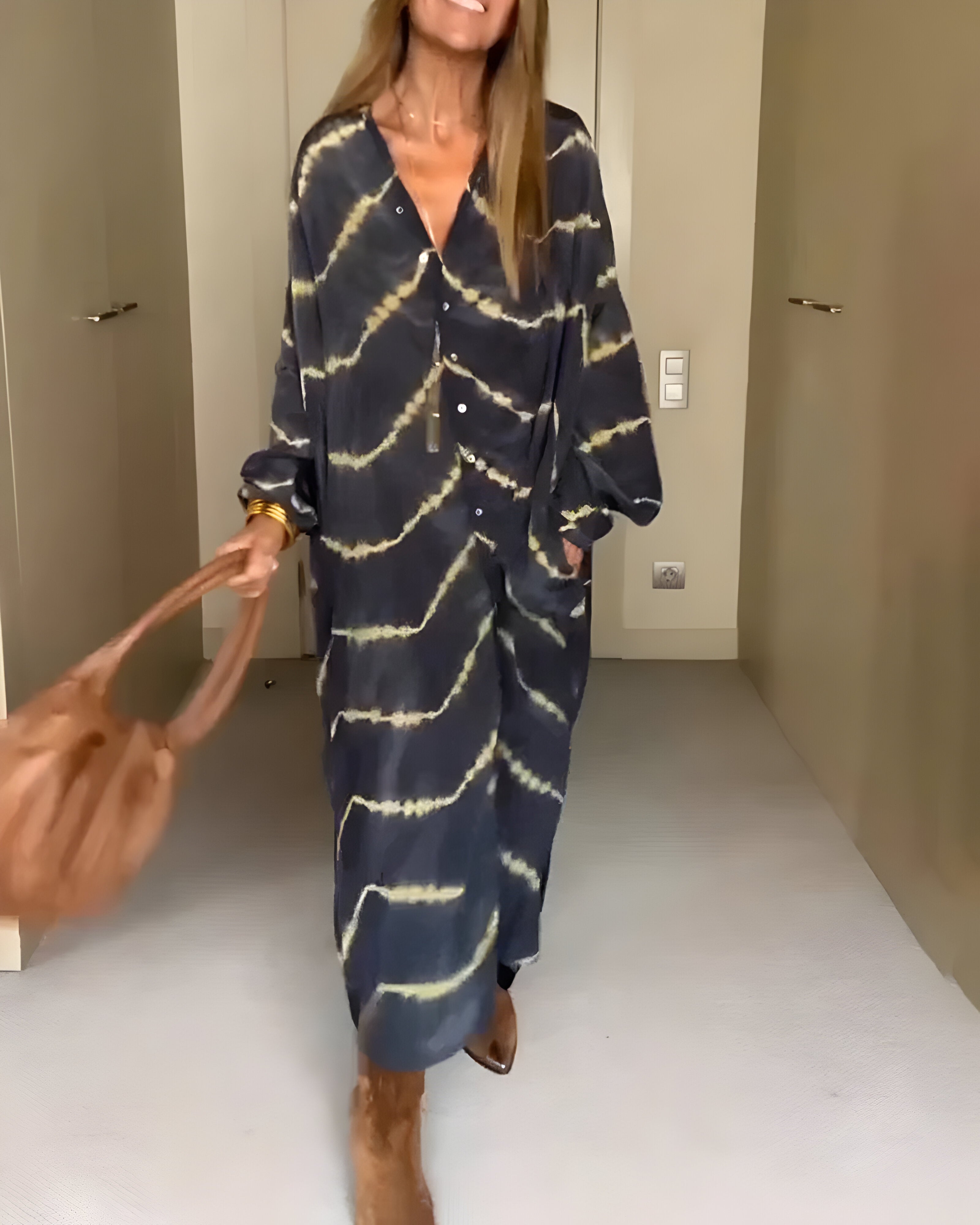 Julia™ | Bohemian maxijurk met strepen