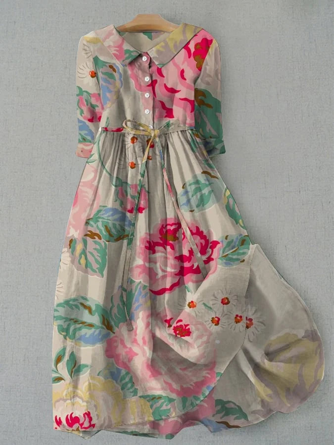 Livia™ | Elegante bloemenjurk met korte mouwen