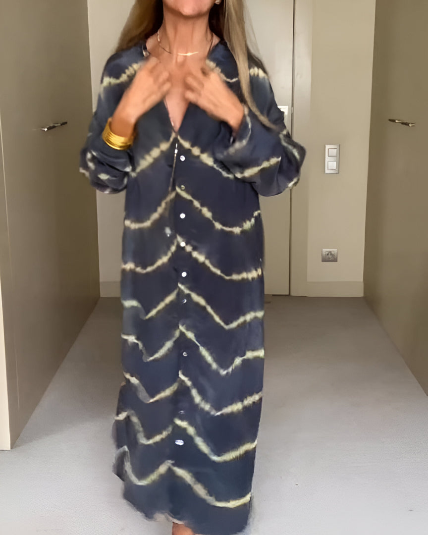 Julia™ | Bohemian maxijurk met strepen