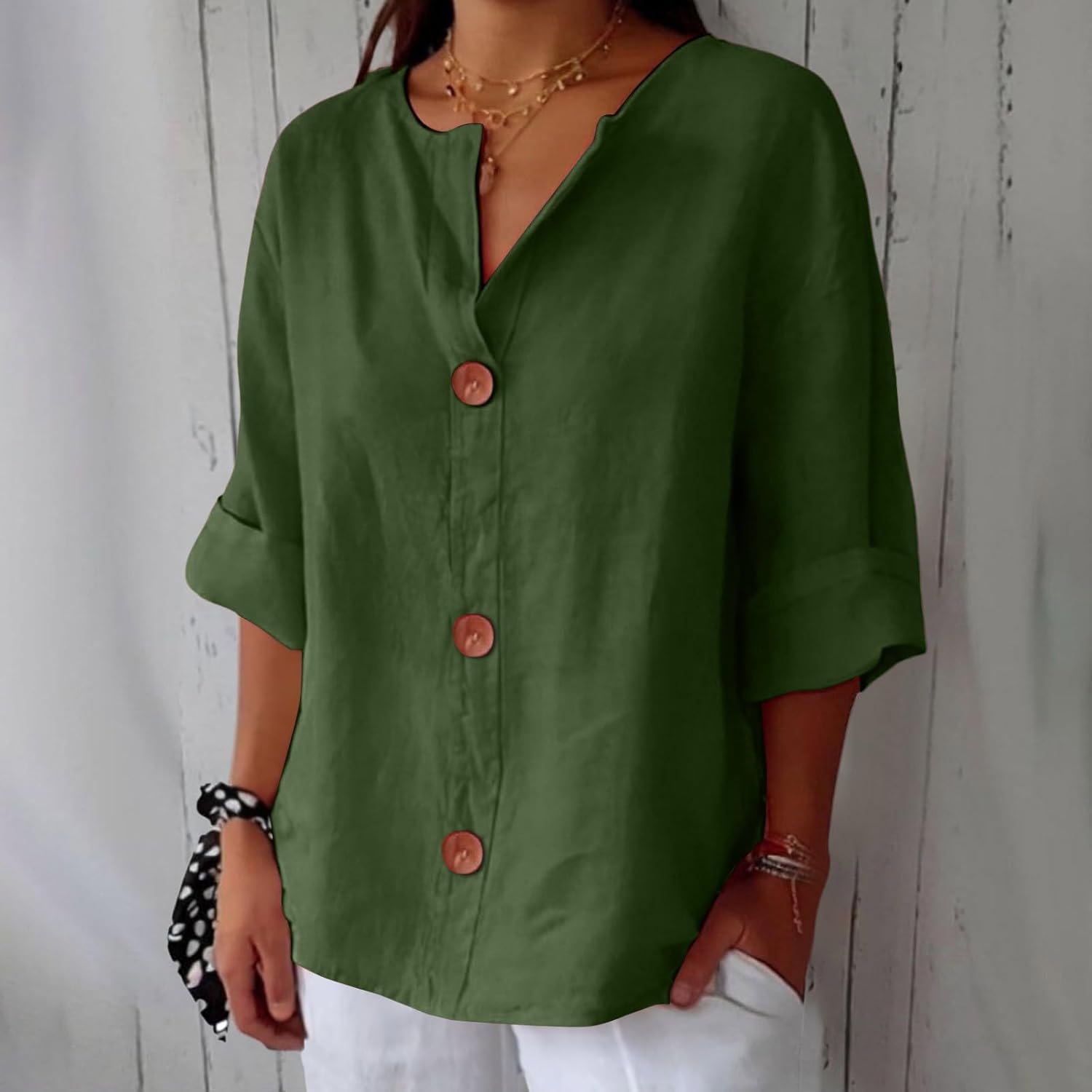 Clara™ | Vrijetijds linnen blouse