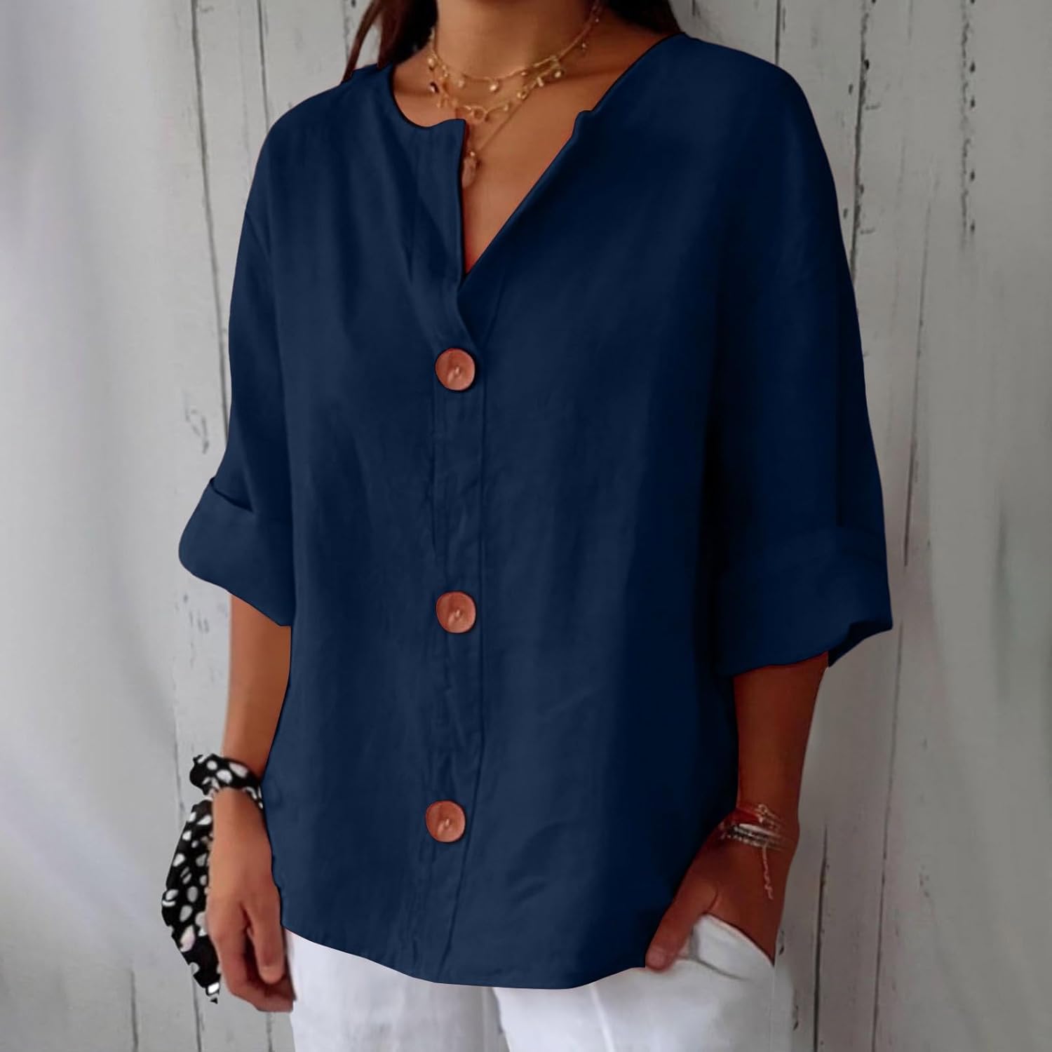 Clara™ | Vrijetijds linnen blouse