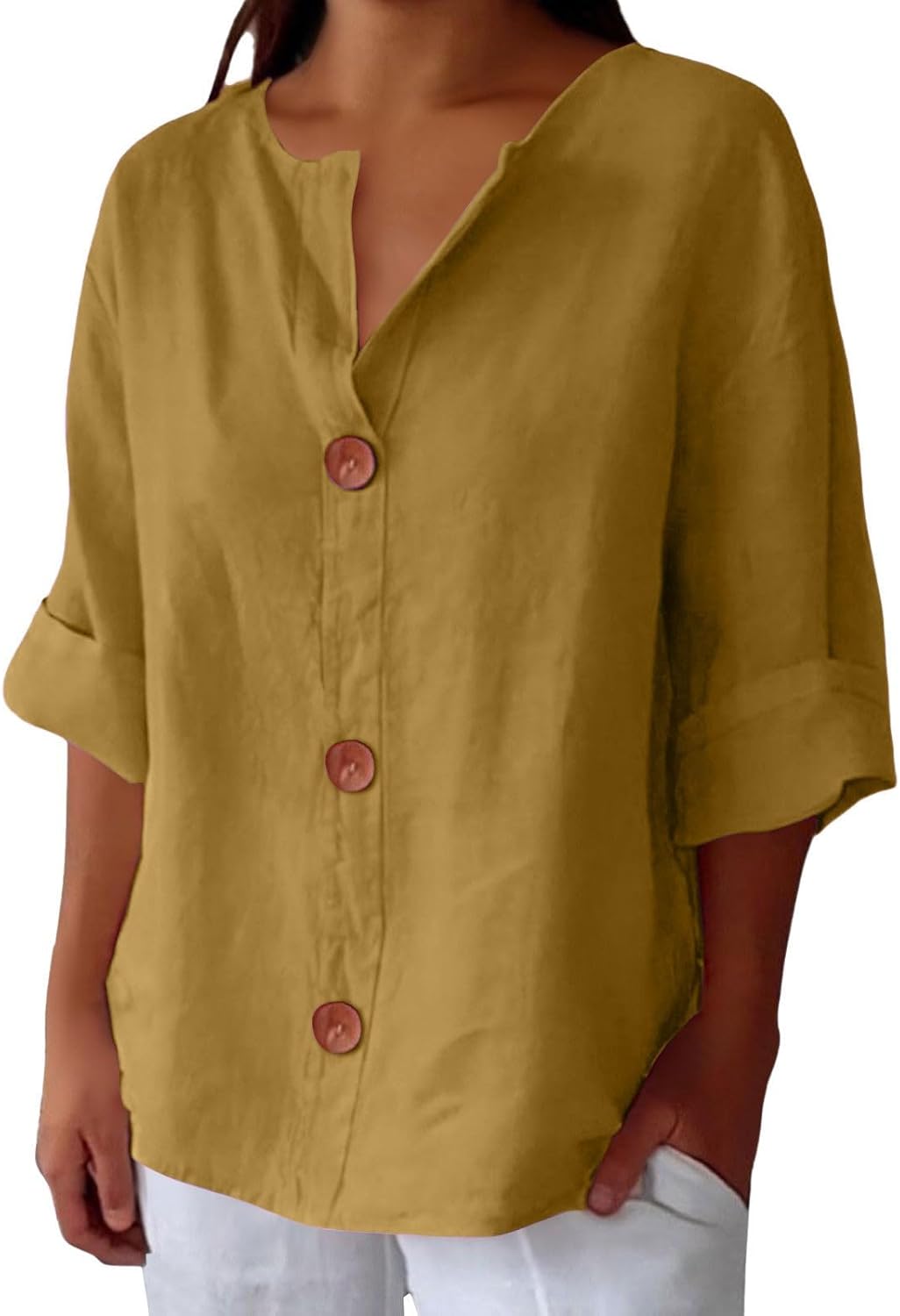 Clara™ | Vrijetijds linnen blouse