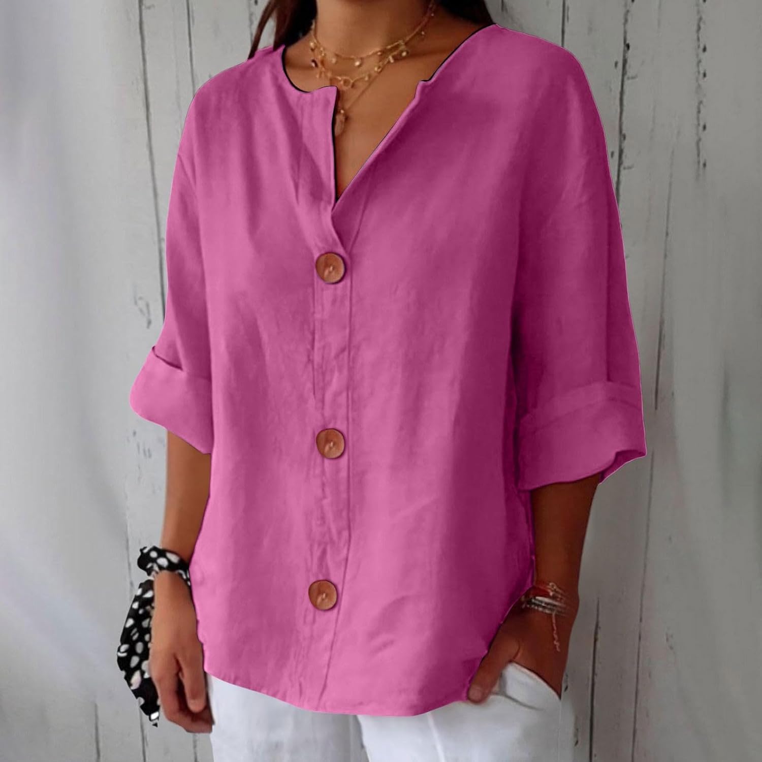 Clara™ | Vrijetijds linnen blouse