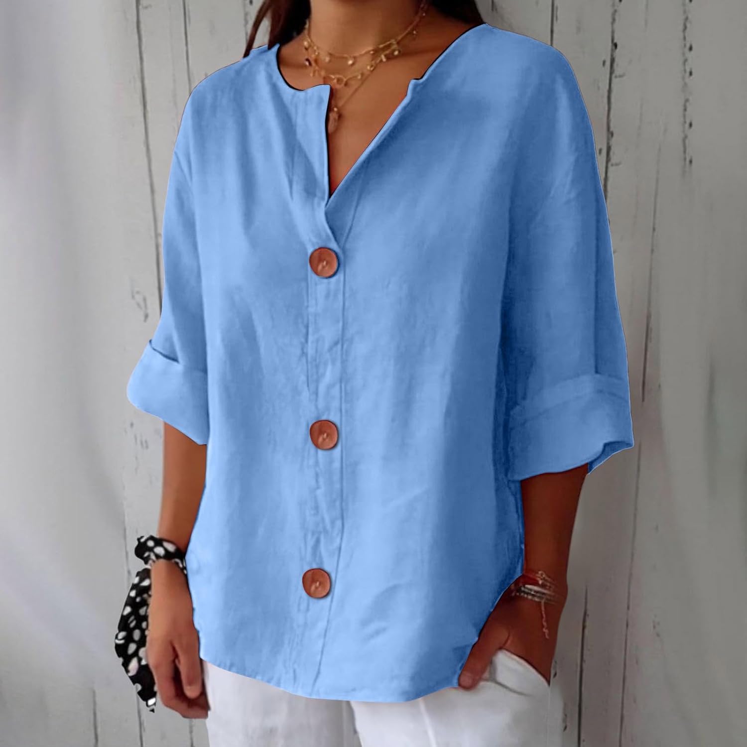 Clara™ | Vrijetijds linnen blouse