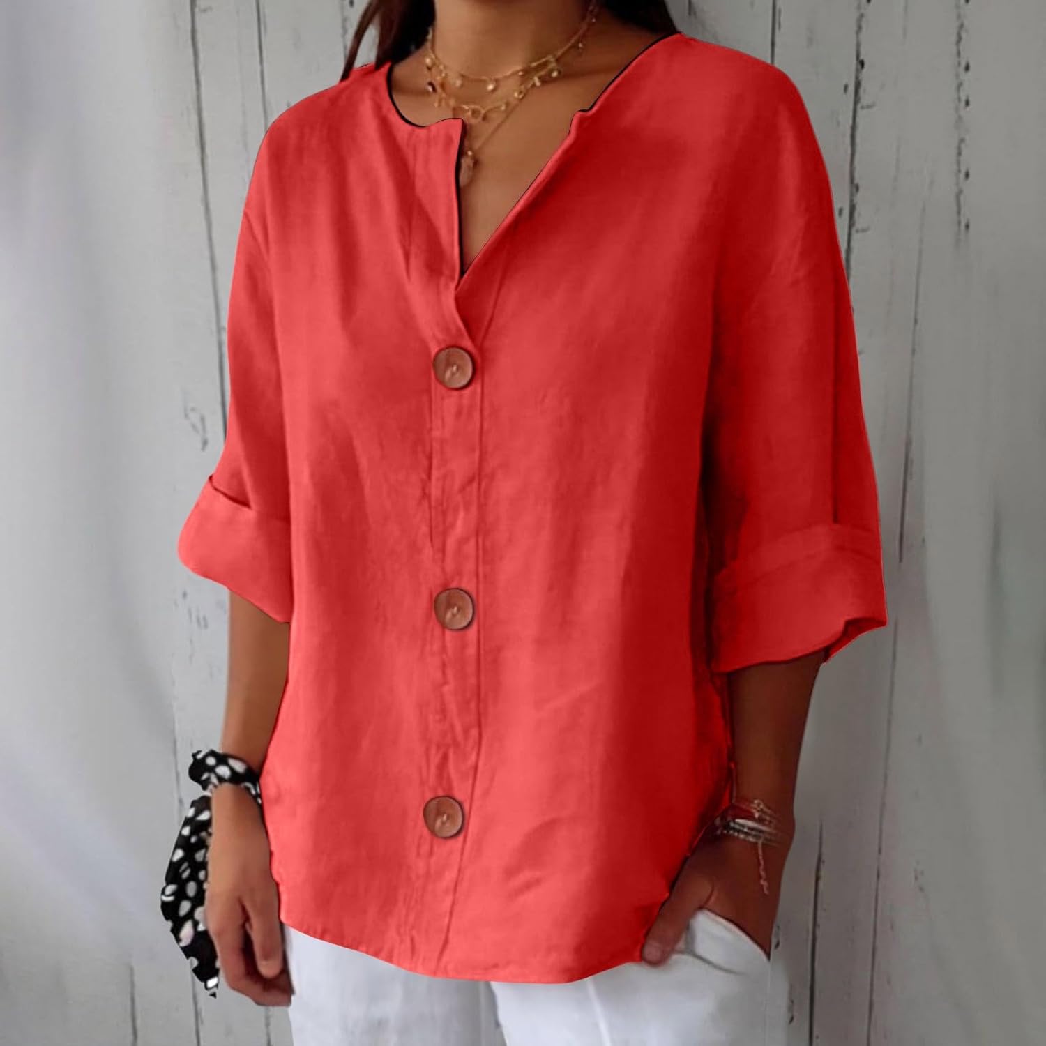 Clara™ | Vrijetijds linnen blouse