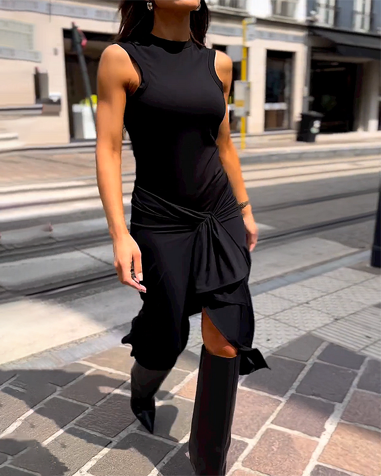 Vela™ | Lange mouwloze jurk