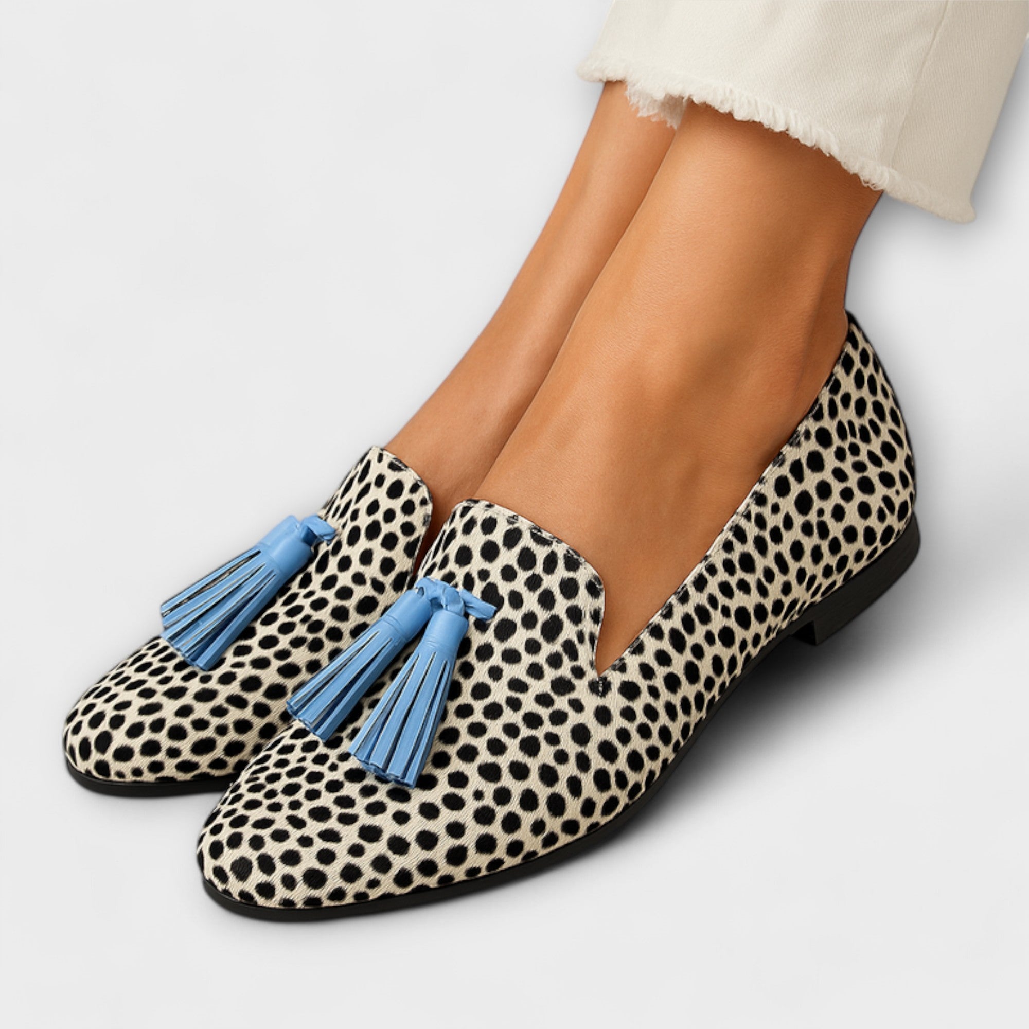 Madelief™ | Sneakers met Franjes en Stipjesprint