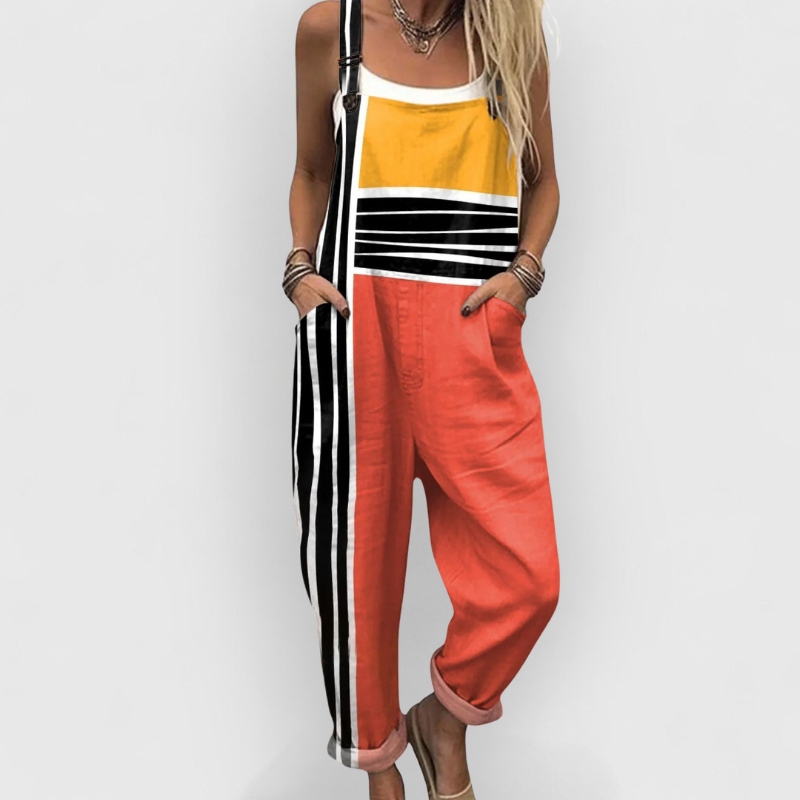 Nina™ | Contrasterende gekleurde tuinbroek