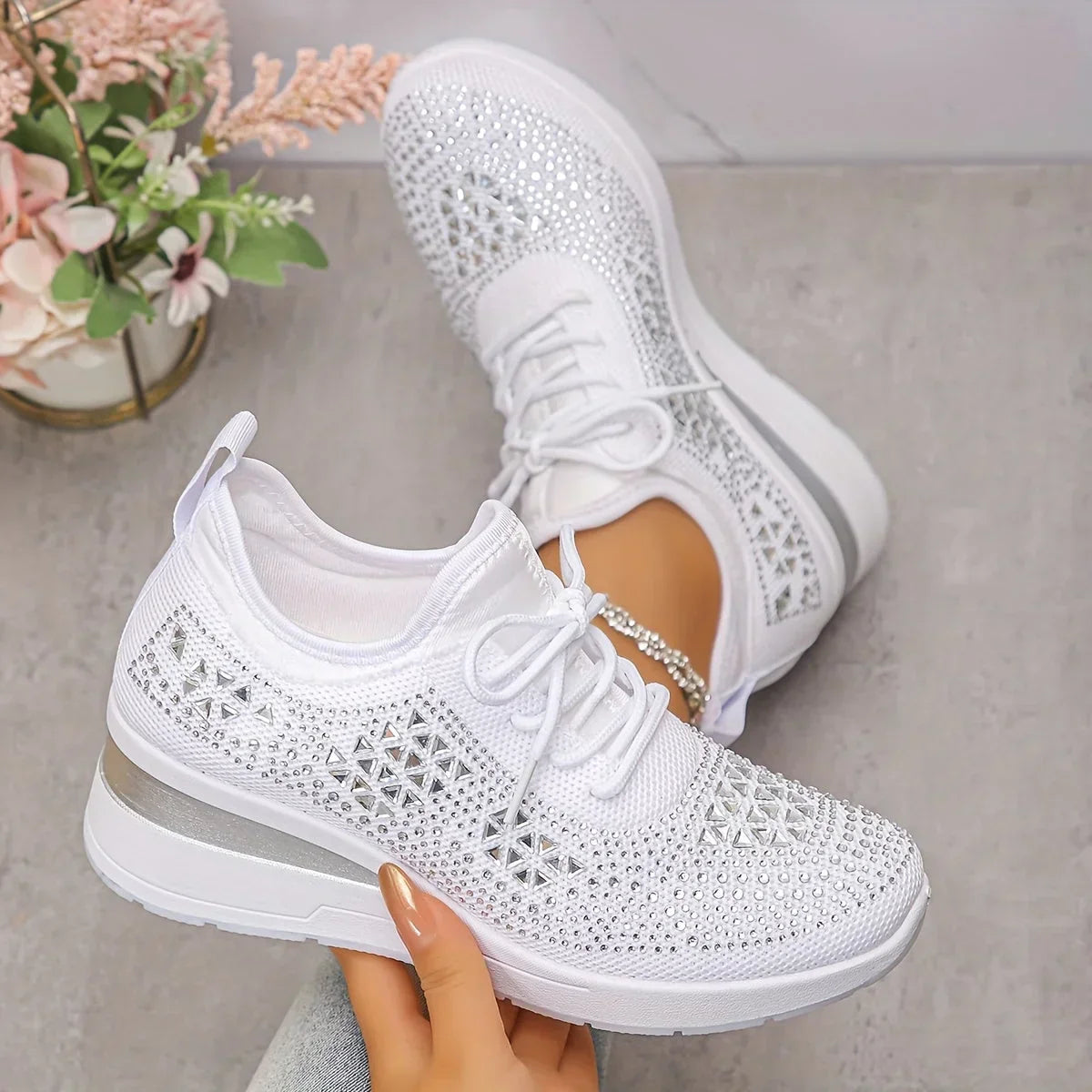 Giselle™ | Orthopedische sneakers met sprankelende strass