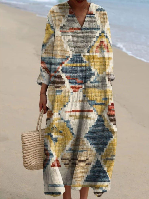 Naïa™ | Boheemse jurk met etnische prints