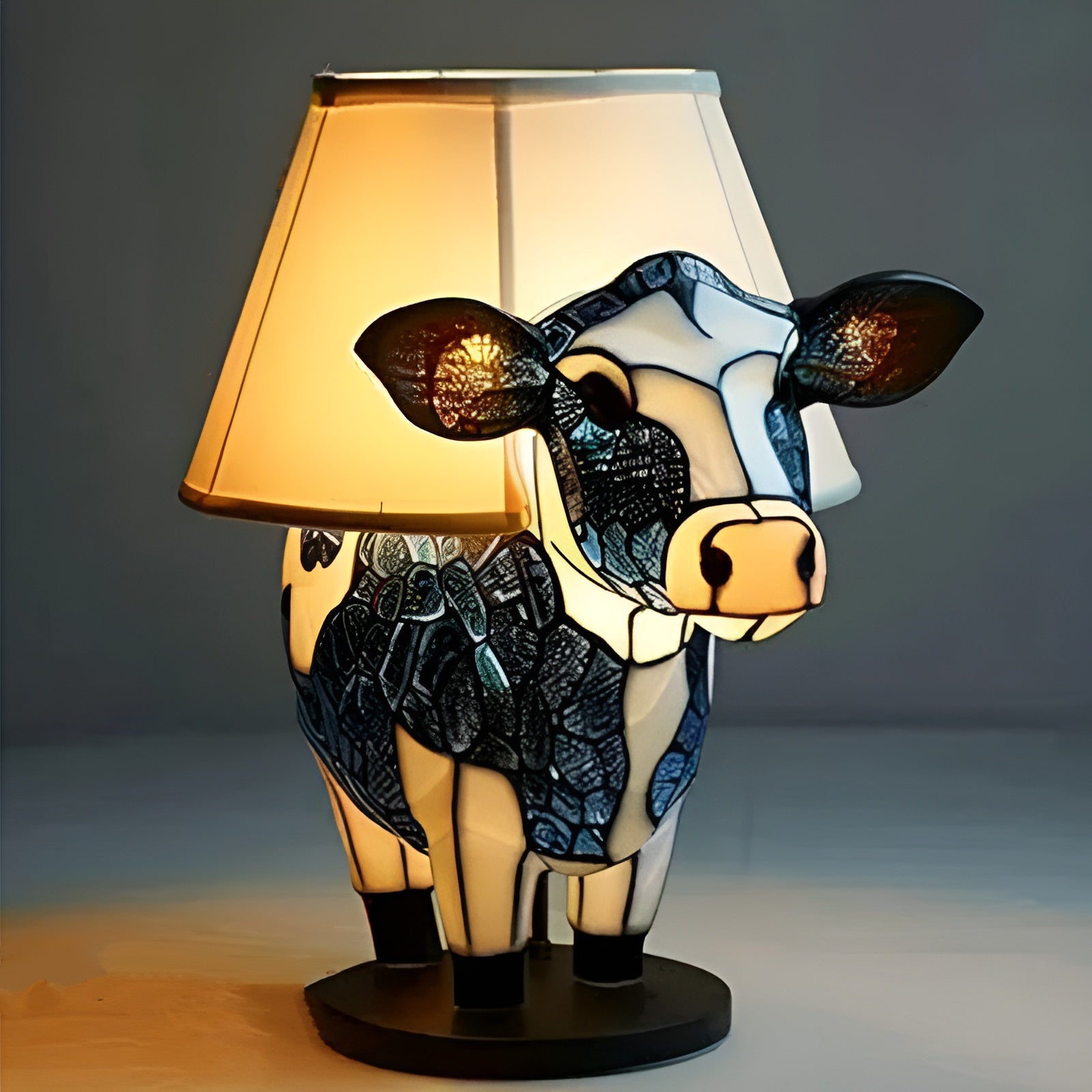 Moomoo – Magische koeienlamp van gekleurd glas