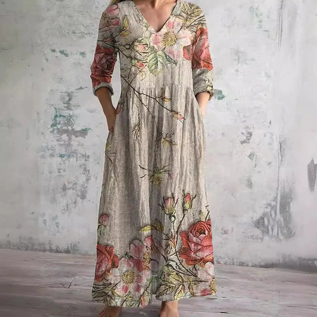 Helma™ | Bohemien Linnen Jurk