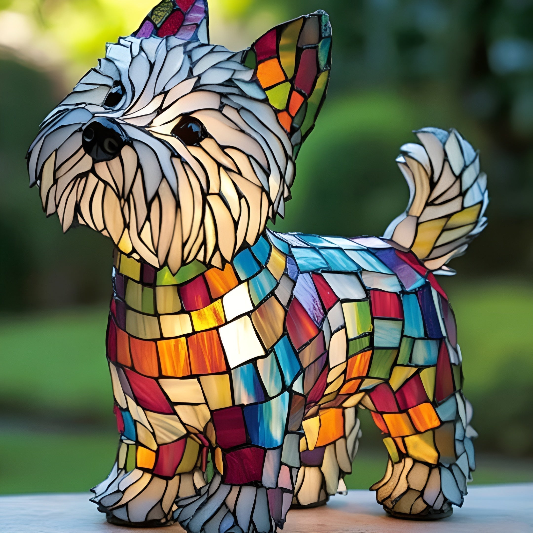 Toto – Magische hondenlamp van gekleurd glas