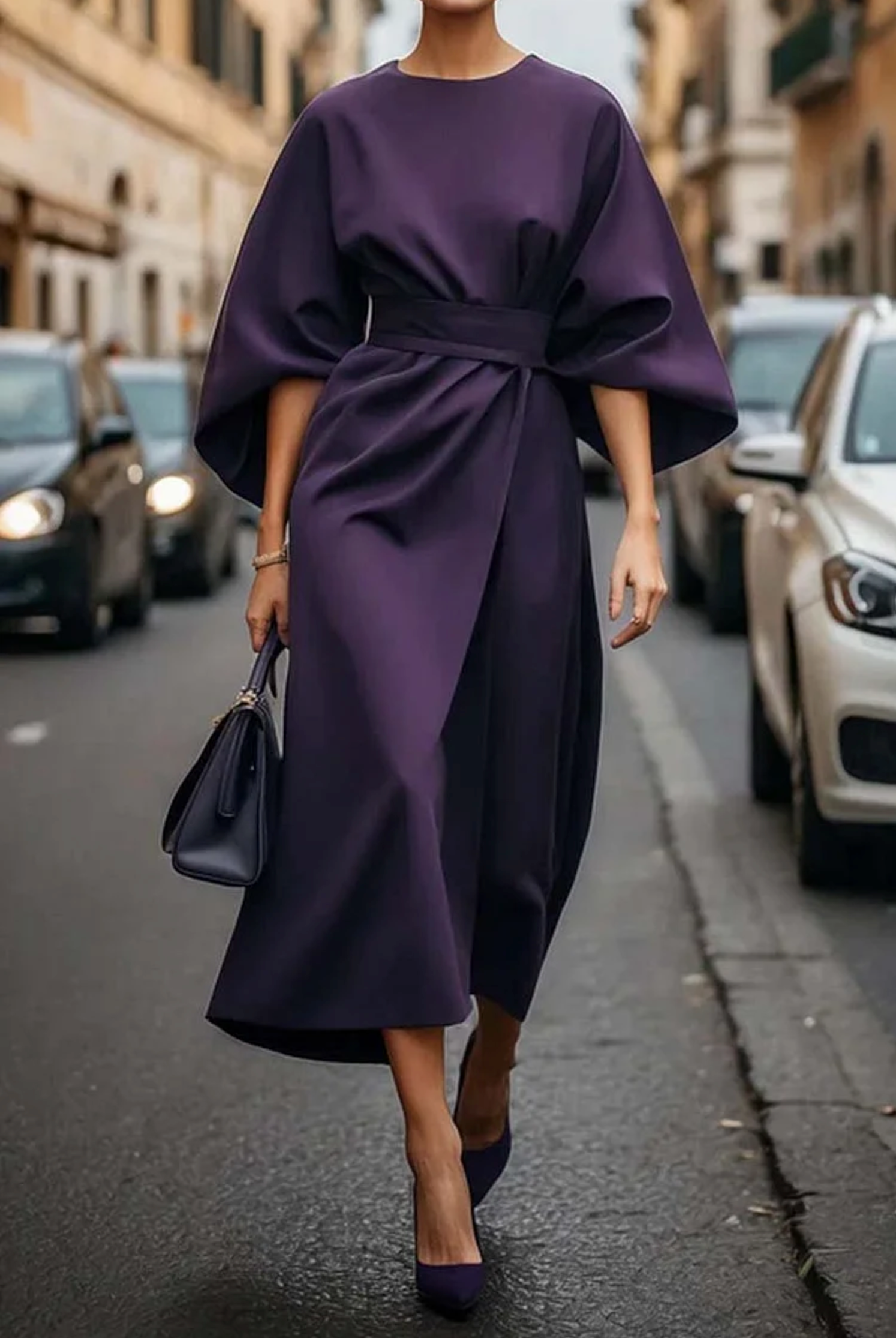 Louise™ | Elegante jurk met wijde mouwen