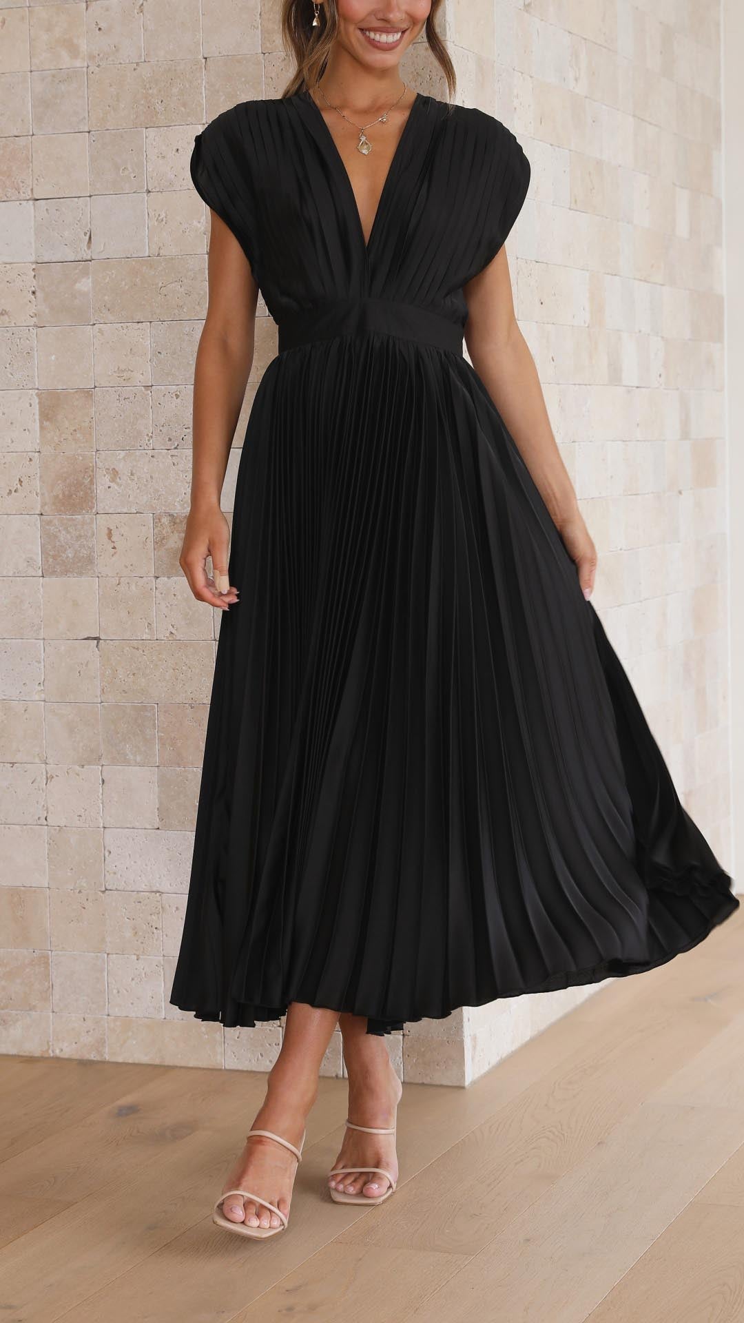 Maria™ | Elegant Geplooide Jurk