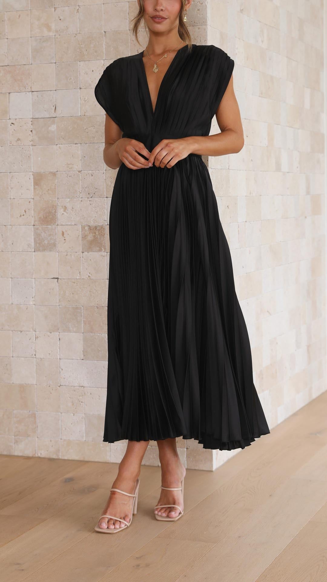 Maria™ | Elegant Geplooide Jurk