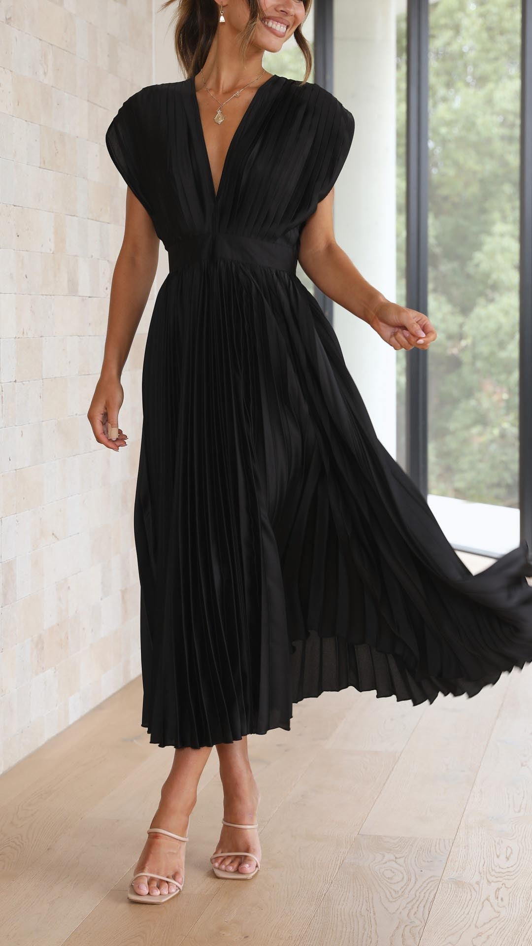 Maria™ | Elegant Geplooide Jurk