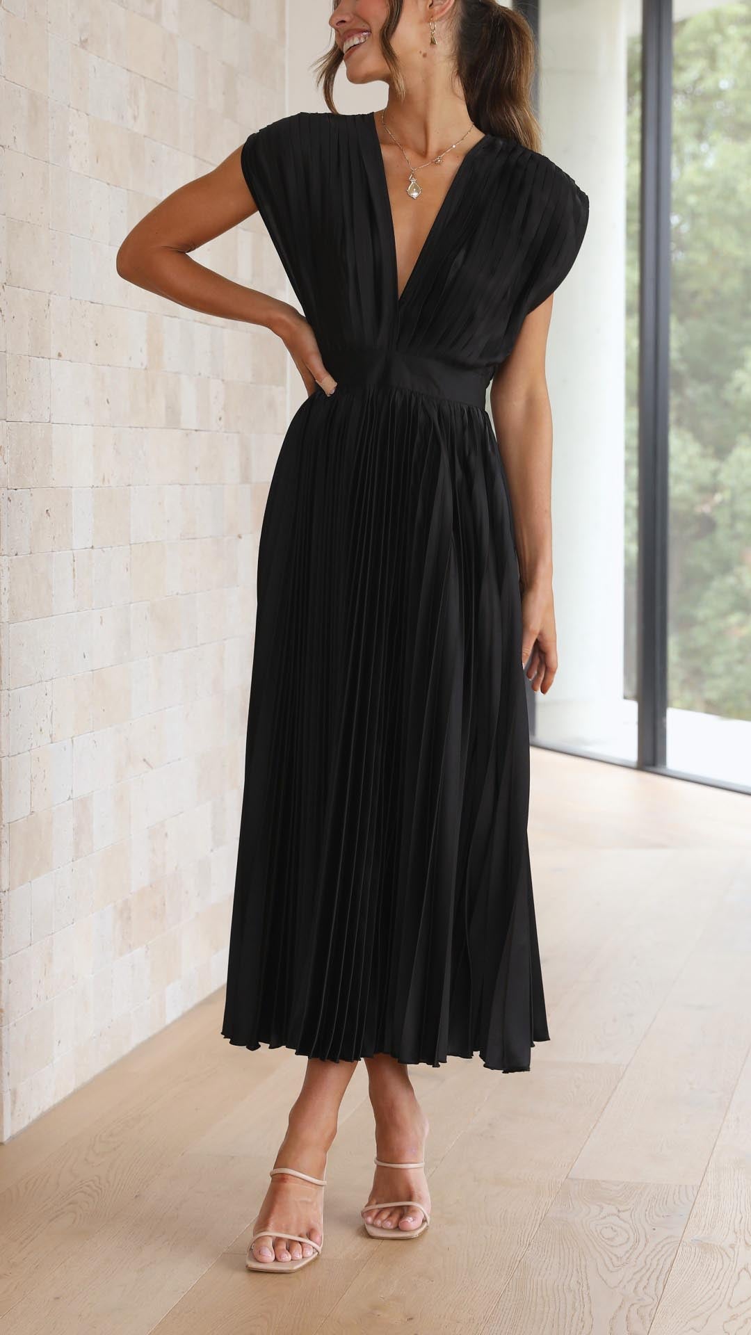 Maria™ | Elegant Geplooide Jurk