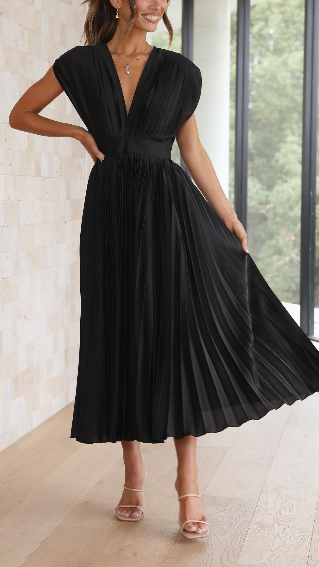 Maria™ | Elegant Geplooide Jurk