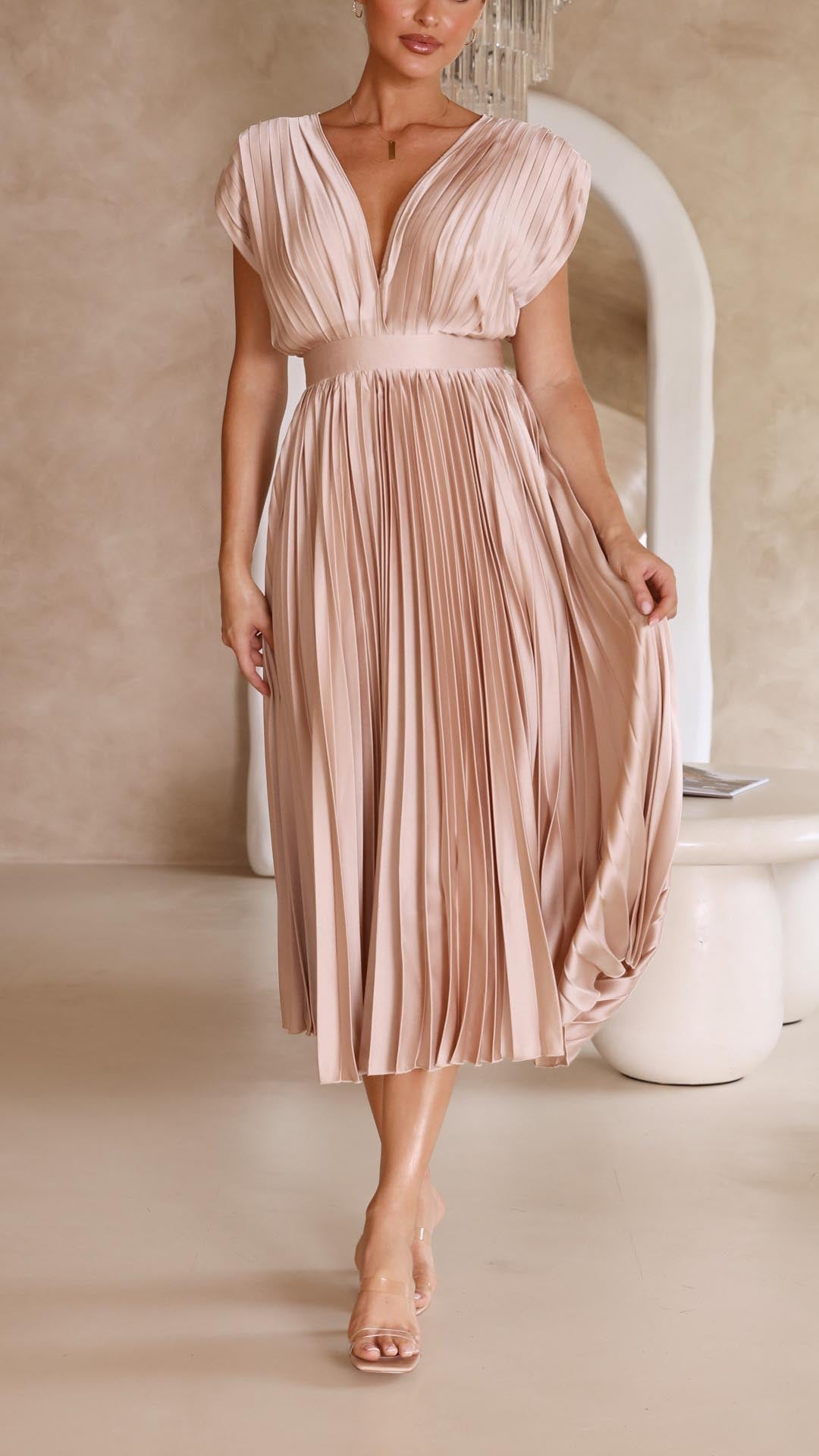 Maria™ | Elegant Geplooide Jurk