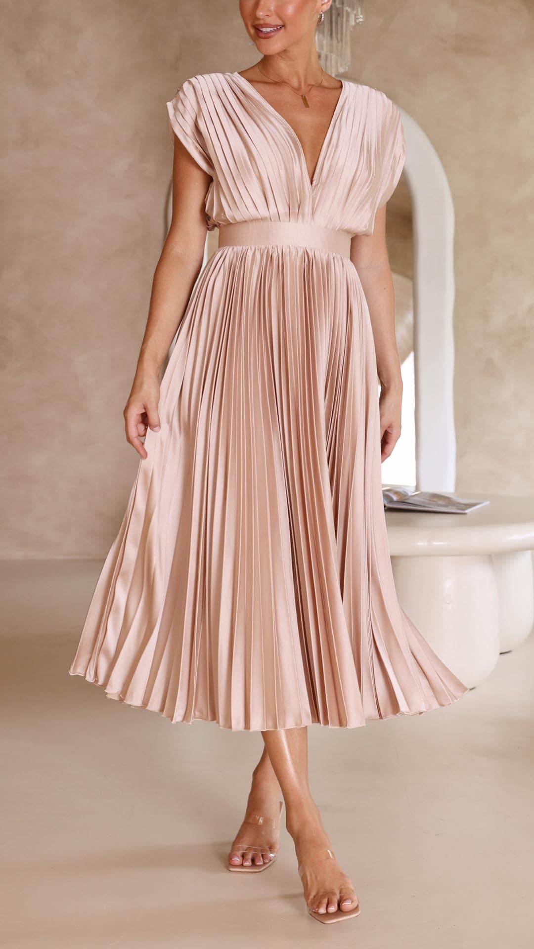 Maria™ | Elegant Geplooide Jurk