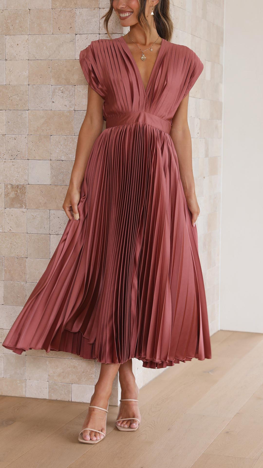 Maria™ | Elegant Geplooide Jurk