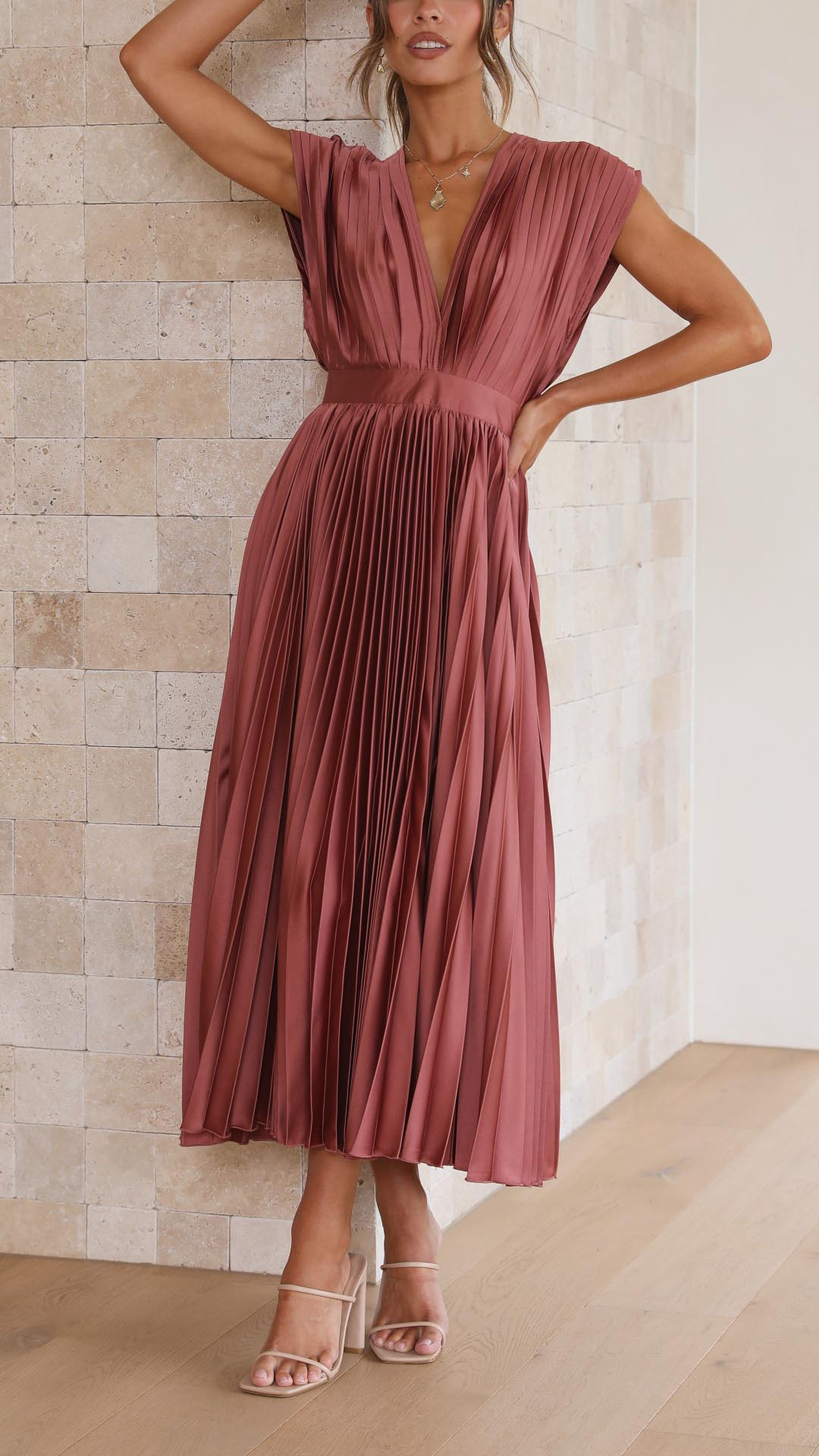 Maria™ | Elegant Geplooide Jurk