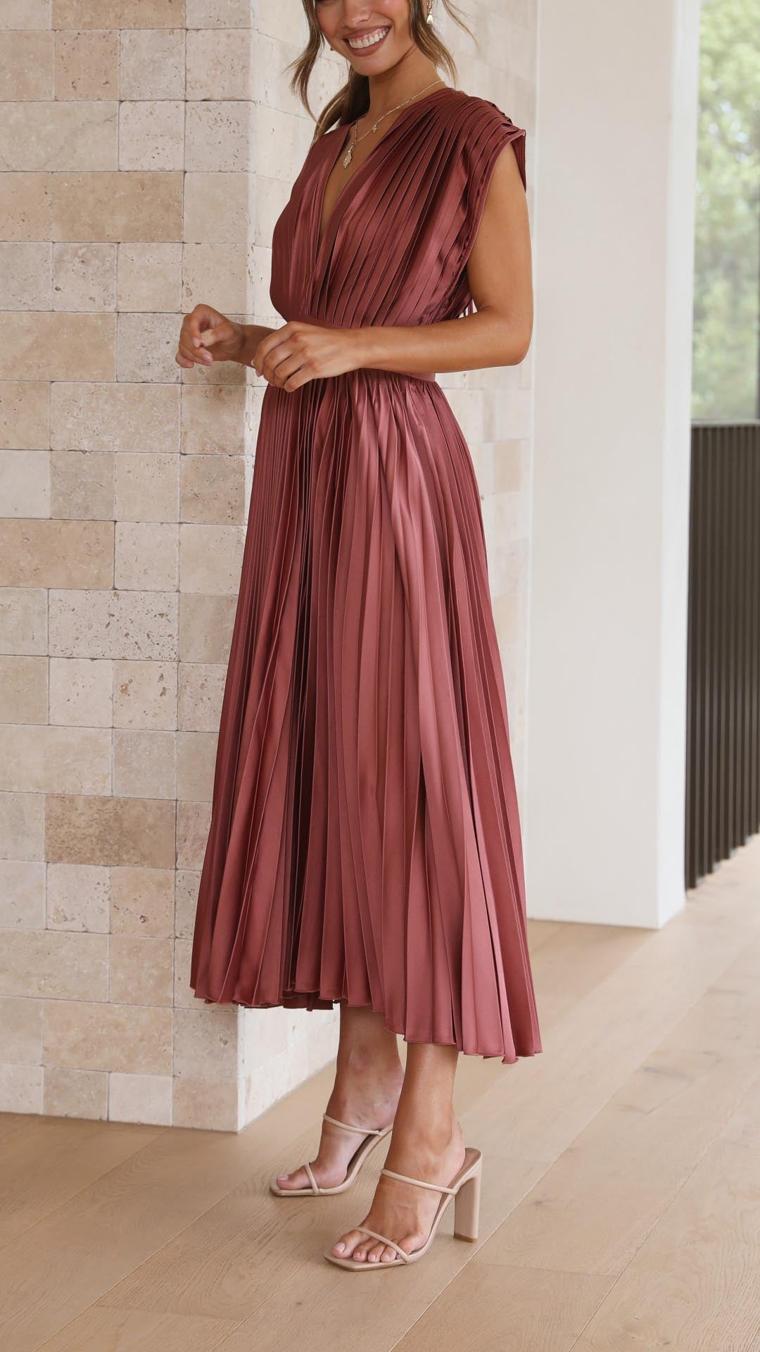 Maria™ | Elegant Geplooide Jurk