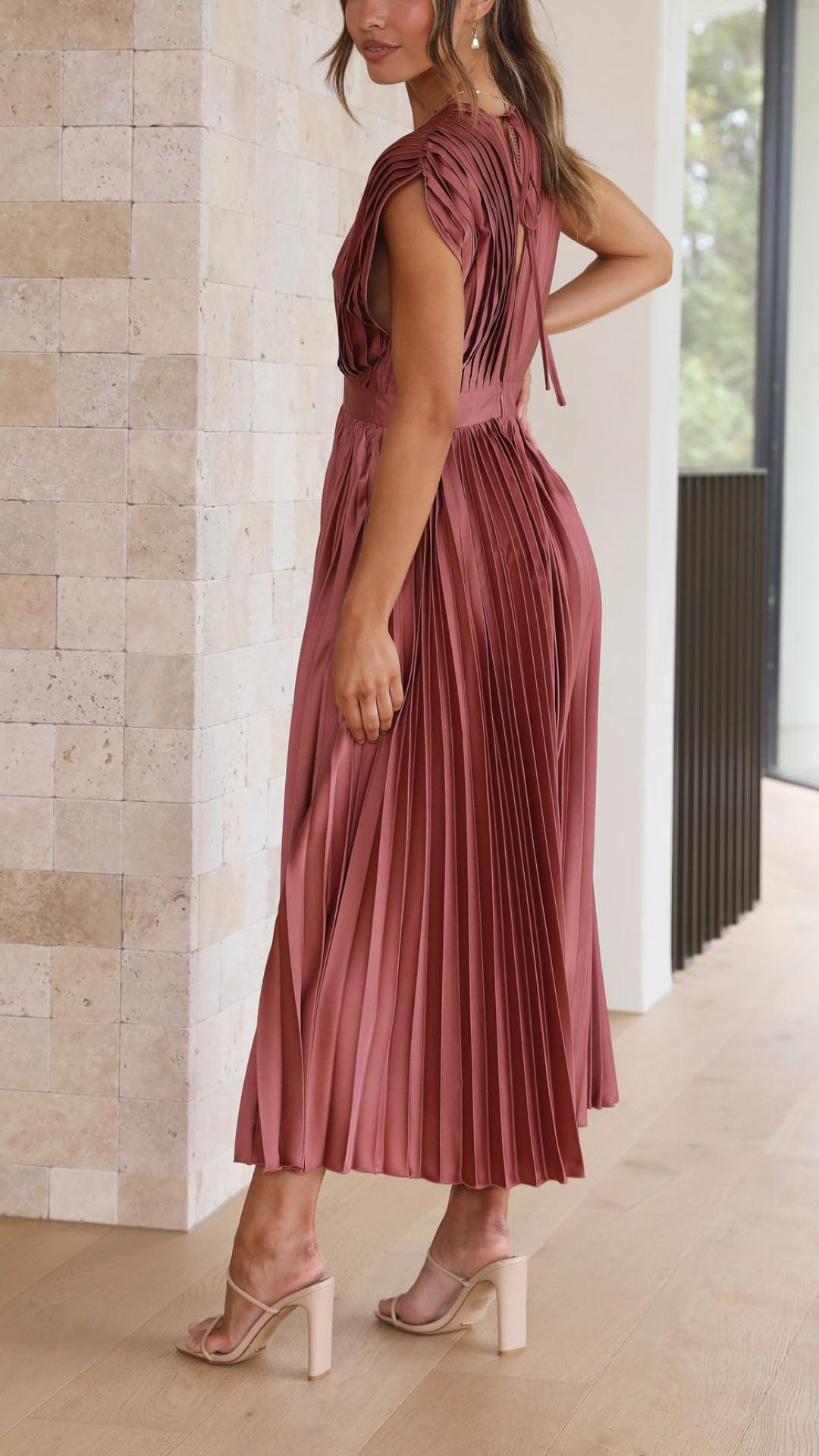 Maria™ | Elegant Geplooide Jurk