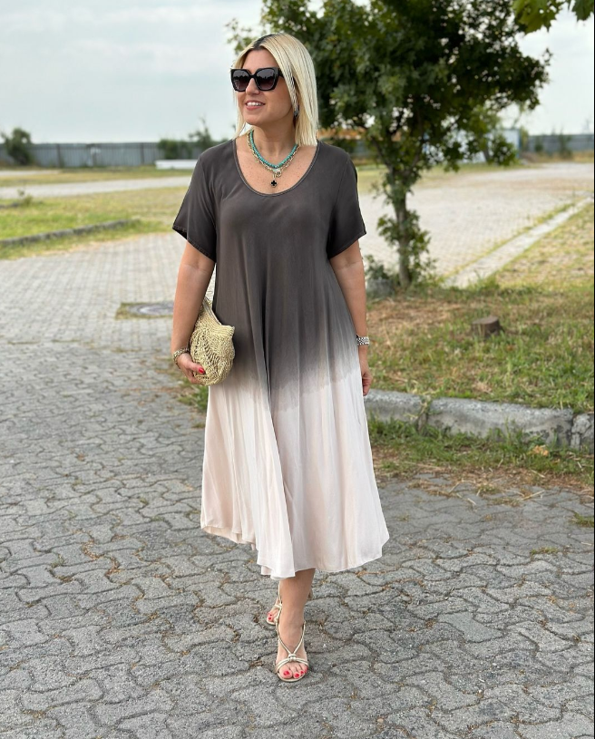 Manuela™ | Elegante jurk met korte mouwen