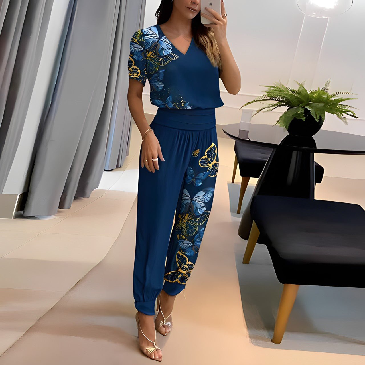Alexandra™ | Trendy set met blouse en broek