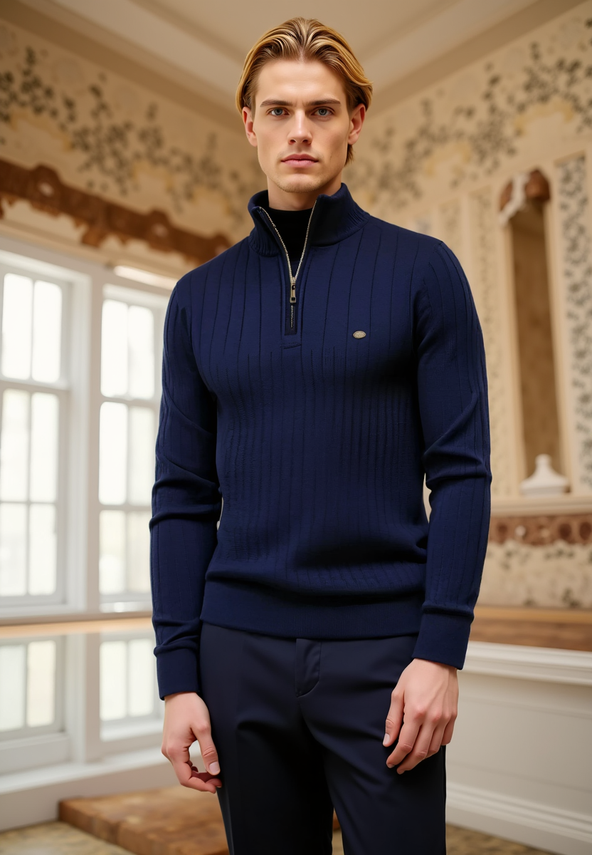 Flint™ | Klassieke Gebreide Quarter-Zip Trui
