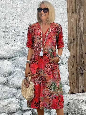 Lina™ | Midi-jurk met print