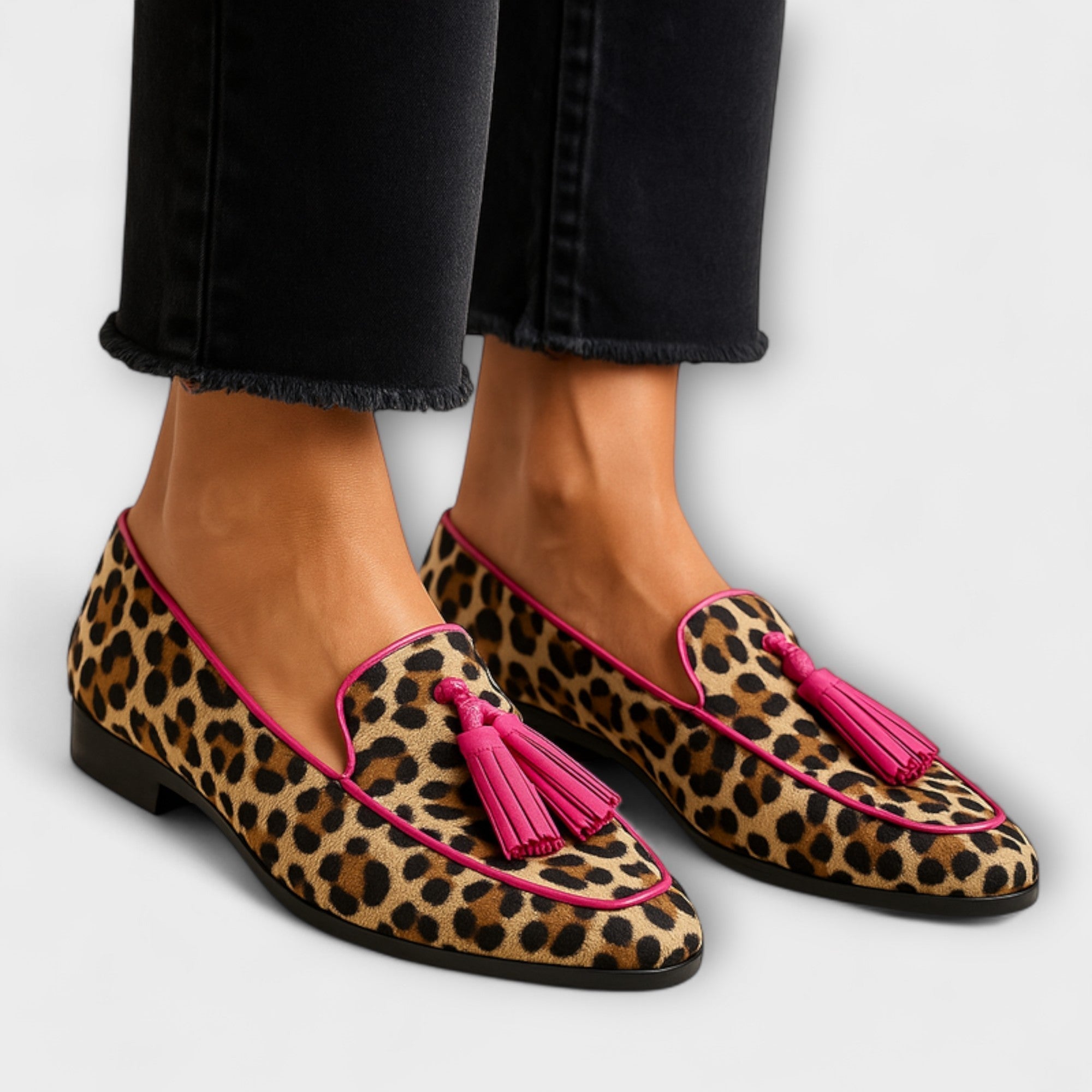 Lena™ | Bedrukte Sneakers met Decoratieve Kwastjes