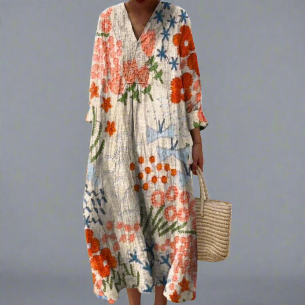 Alyette™ | Geborduurde zomerjurk