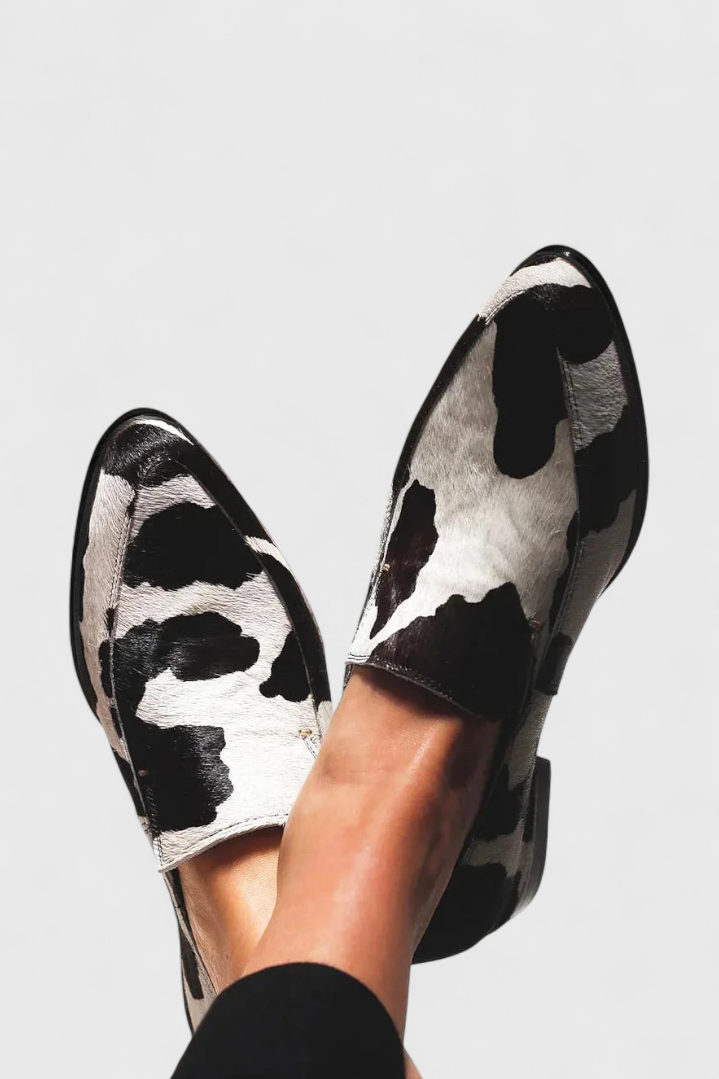 Merel™ | Elegante Mocassins met Lage Hak en Dierenprint