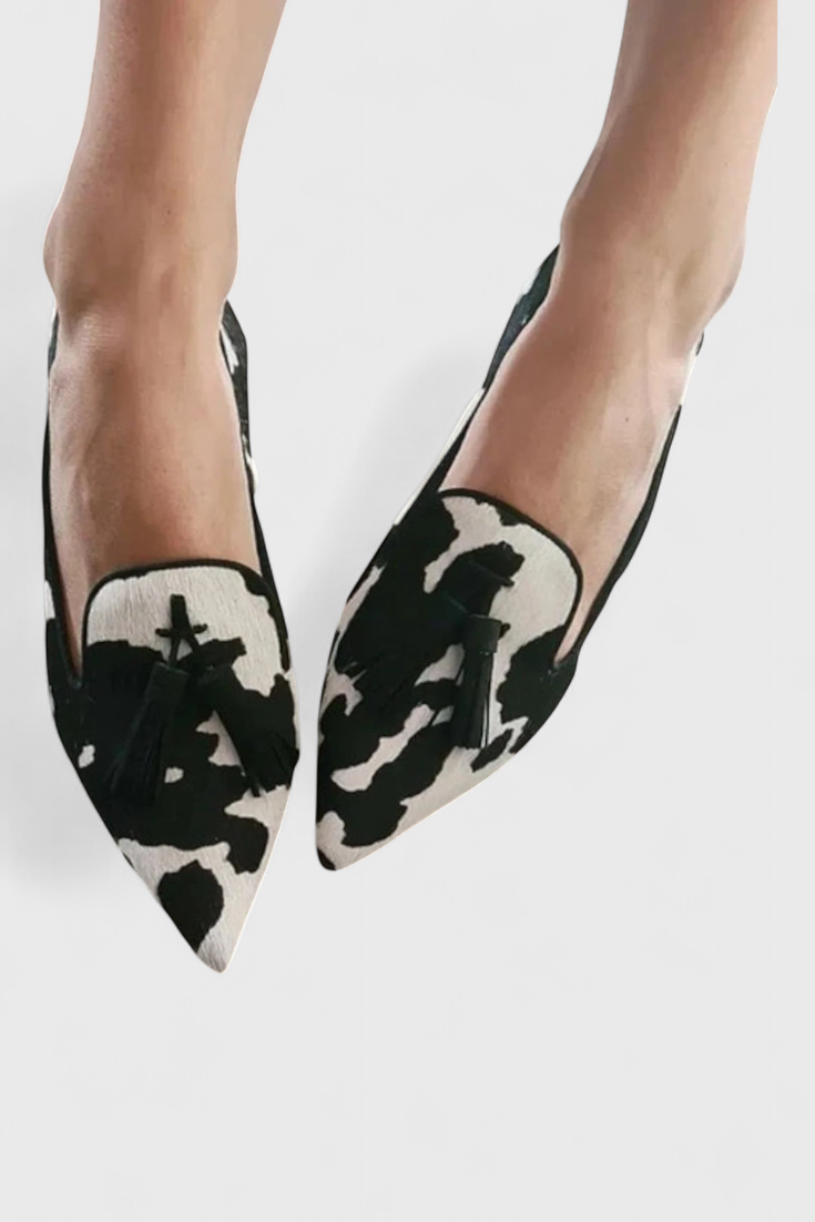 Fenna™ | Elegante Mocassins met Spitse Neus en Tweekleurig Design